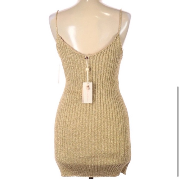 For love and lemons gold knit dress - Picture 4 of 6